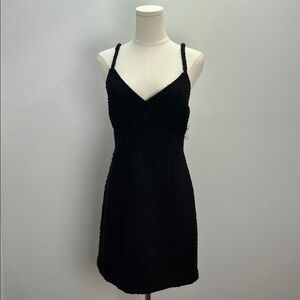 Abercrombie & Fitch Black Tweed Mini Dress Strapless Old Money Womens Small New